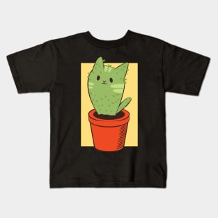 Cactus Kitten Tshirt gift Kids T-Shirt